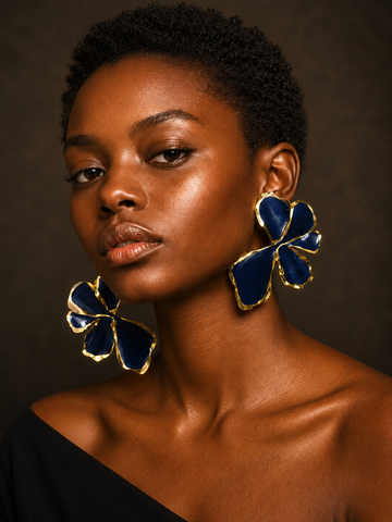 Indigo Petals Earrings