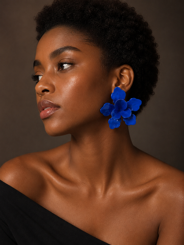 Cobalt Bloom Earrings