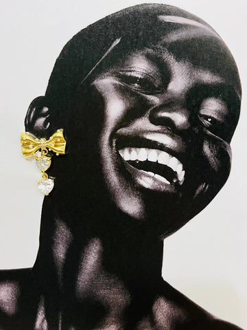 Diamond studded Bow Earrings