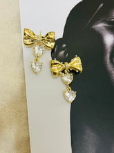 Diamond studded Bow Earrings