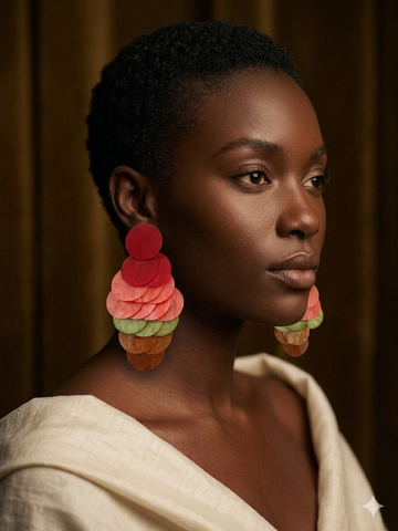 Berry-Matcha Earrings
