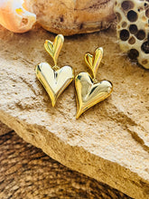 Double Heart Danglers