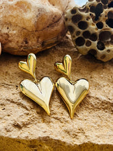 Double Heart Danglers