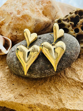 Double Heart Danglers