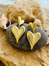 Double Heart Danglers