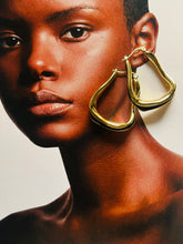 Enamel Wavy Hoops - Black