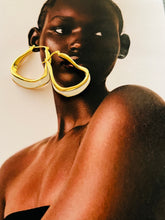 Enamel Wavy Hoops - White