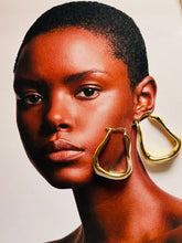 Enamel Wavy Hoops - White