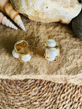 Old Charm Pearl Hoops