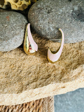 Pink Teardrop Studs