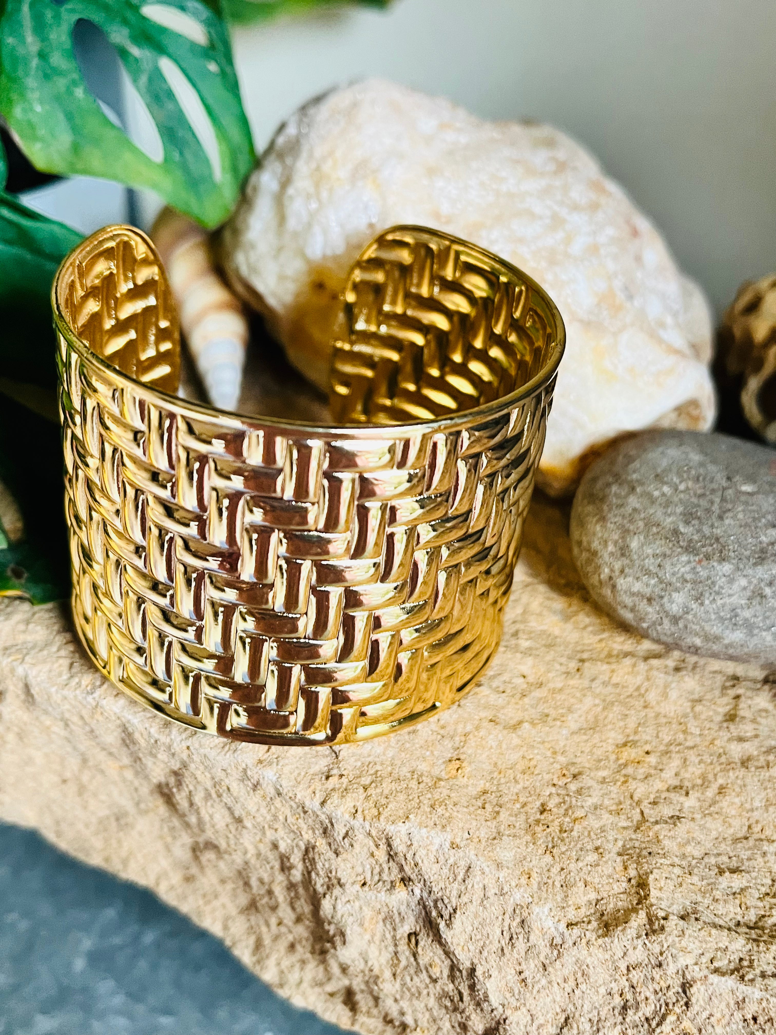 Woven Gold Cuff