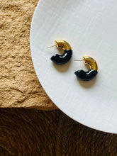 Black & Gold Hoops